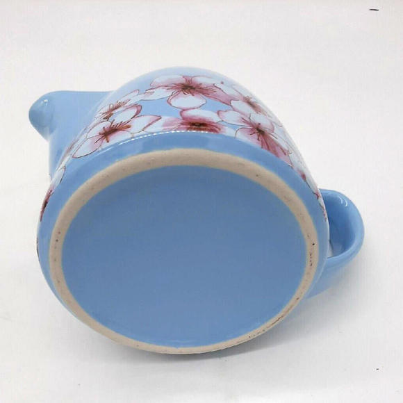 Alfred Blue Ceramic & Stainless Steel 20 Oz Pink Cherry Blossom Teapot & Infuser - Picture 8 of 8